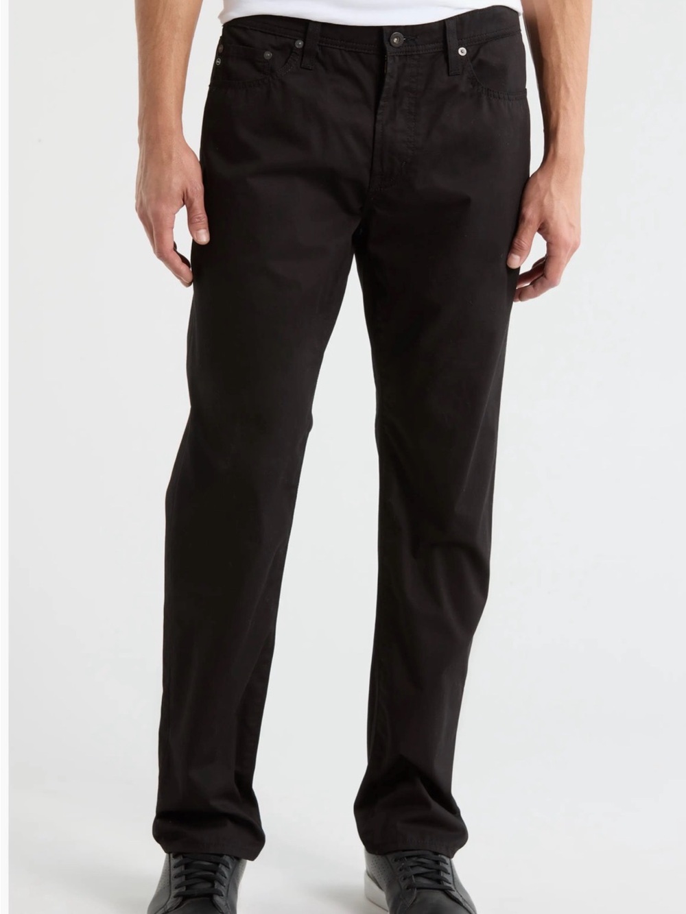 Ag Adriano Goldschmied Straight-Leg Jeans in Black